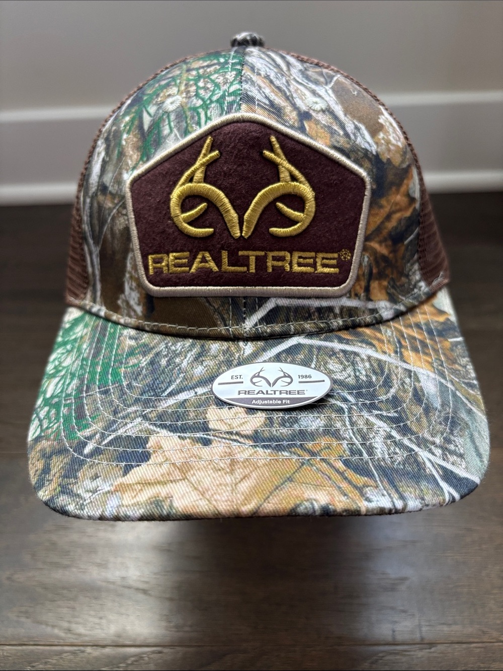 Realtree 3D embroidered Antler logo mesh snap back camo cap,hunting